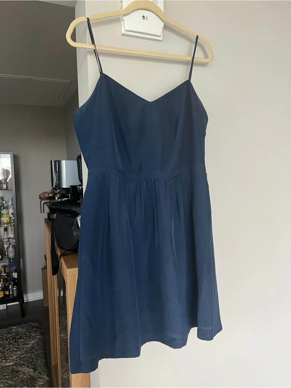 J. Crew Navy Slip Dress with Spaghetti Straps
